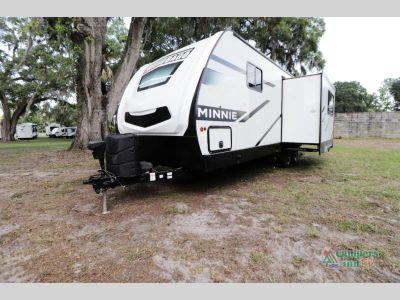 2023 Winnebago Industries Towables Minnie — rear three-quarter view
