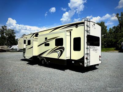 2019 Jayco North Point — rear three-quarter view