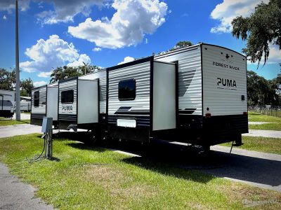 2027 Forest River Puma Vista — rear three-quarter view