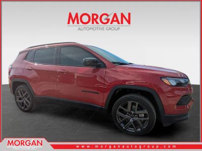 2026 Jeep Compass Latitude in Red — front three-quarter view