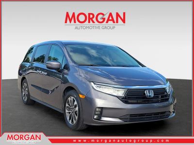 2024 Honda Odyssey EX-L in Modern Steel Metallic — front three-quarter view