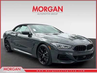 2026 BMW 8 Series 840i in Dravit Grey Metallic — front three-quarter view