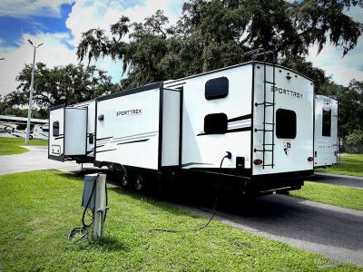 2026 Venture RV SportTrek Touring Edition — rear three-quarter view