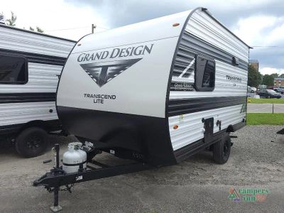 2027 Grand Design Transcend Lite — rear three-quarter view