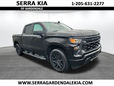 2024 Chevrolet Silverado 1500 Custom in Black — front three-quarter view