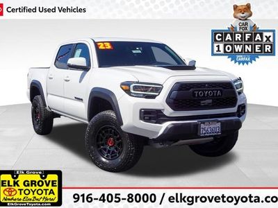 2023 Toyota Tacoma TRD Pro in White — front three-quarter view