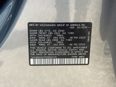 2026 Volkswagen Atlas — photo 43 view
