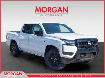 2026 Nissan Frontier SV in White — front three-quarter view