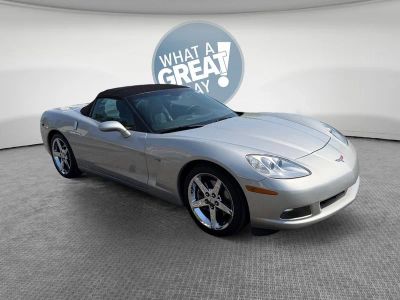 2007 Chevrolet Corvette Convertible in Machine Silver Metallic — front three-quarter view
