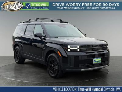 2025 Hyundai Santa Fe XRT in Phantom Black — front three-quarter view