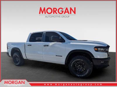 2026 Ram 1500 Rebel in White — front three-quarter view