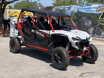 2025 Honda Talon 1000R-4 FOX Live Valve in PEARL RED — front three-quarter view