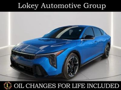2025 Kia K4 GT-Line in Wave Blue — front three-quarter view