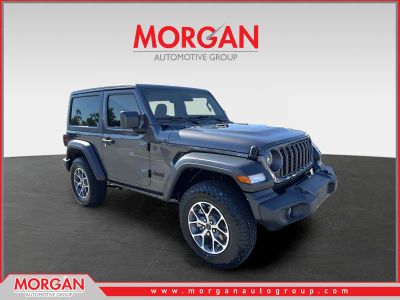 2026 Jeep Wrangler Sport S in Beige — front three-quarter view
