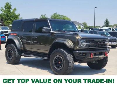2024 Ford Bronco Raptor in Shelter Green Metallic — front three-quarter view