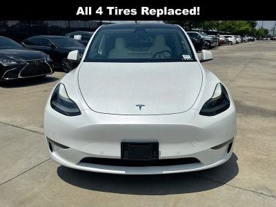2021 Tesla Model Y — rear three-quarter view