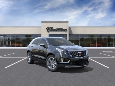 2026 Cadillac XT5 Premium Luxury in Stellar Black Metallic — front three-quarter view