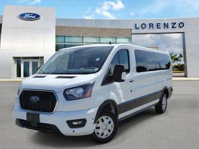 2024 Ford Transit Passenger Wagon XLT in Oxford White — front three-quarter view