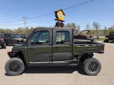 2026 Polaris Ranger Crew XD 1500 Northstar Edition Premium R26X6L1RBB in Treeline Green Metallic — front three-quarter view