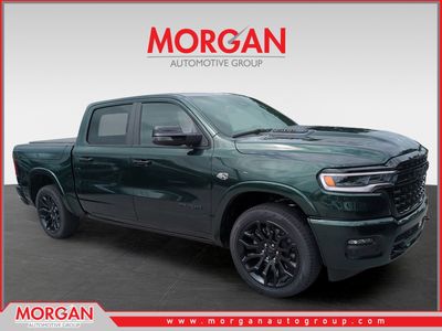 2026 Ram 1500 Limited in Green — front three-quarter view
