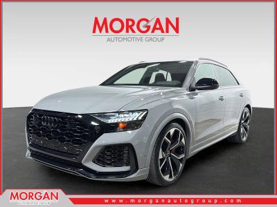 2024 Audi RS Q8 4.0T in Nardo Gray — front three-quarter view