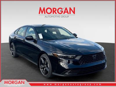 2026 Honda Accord Hybrid Sport in Crystal Black Pearl — front three-quarter view