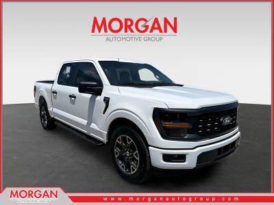 2024 Ford F-150 STX in Oxford White — front three-quarter view