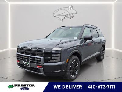 2026 Hyundai Palisade XRT Pro in Ecotronic Gray Pearl — front three-quarter view