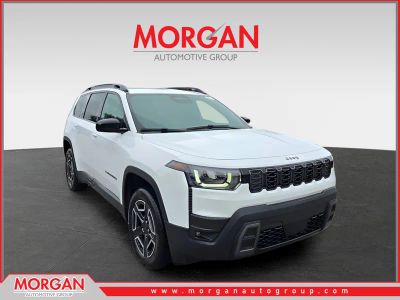 2026 Jeep Cherokee Laredo in Bright White Clearcoat — front three-quarter view
