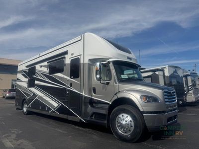 2025 Newmar Super Star in PEPPERCORN GRAPHICS — front three-quarter view