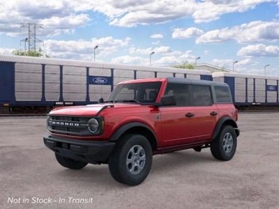 2026 Ford Bronco Big Bend® in Ruby Red Metallic Tinted Clearcoat — front three-quarter view
