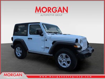 2022 Jeep Wrangler Sport S in White — front three-quarter view