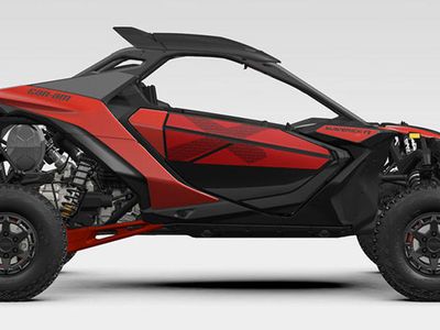 2026 Can-Am Maverick R X Legion Red — side profile view