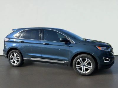 2016 Ford Edge Titanium in Gray — front three-quarter view