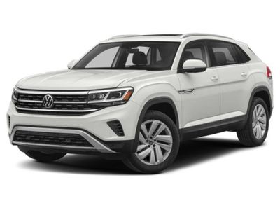 2023 Volkswagen Atlas Cross Sport 3.6L V6 SE w/Technology in White — front three-quarter view