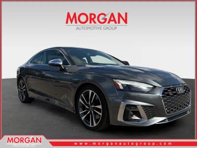 2023 Audi S5 Coupe Premium in Daytona Gray Pearl Effect — front three-quarter view