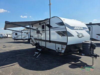 2025 Jayco Jay Feather — front three-quarter view