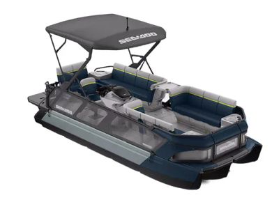 2026 Sea-Doo Switch Cruise Limited™ 21 - 300 hp Galvanized — front three-quarter view