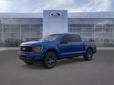2026 Ford F-150 in Argon Blue — front three-quarter view