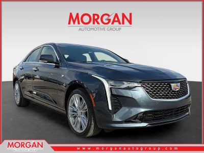 2022 Cadillac CT4 Premium Luxury in Shadow Metallic — front three-quarter view