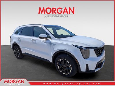 2026 Kia Sorento S in Glacial White Pearl — front three-quarter view