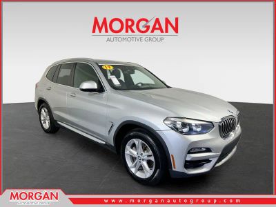 2019 BMW X3 sDrive30i in Glacier Silver Metallic — front three-quarter view