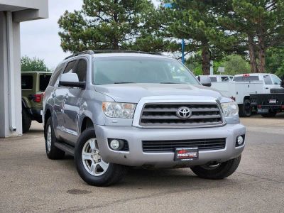 2011 Toyota Sequoia SR5 in Silver Sky Metallic — front three-quarter view