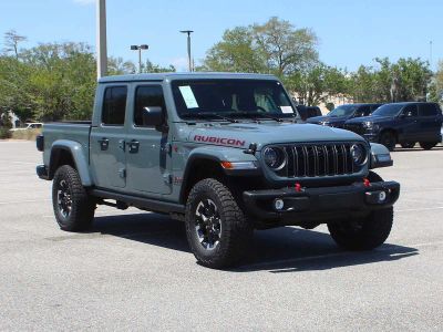 2026 Jeep Gladiator Rubicon X in Anvil Clear-Coat Exterior Paint — front three-quarter view