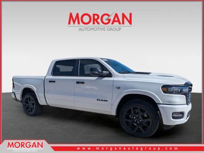 2026 Ram 1500 Laramie in White — front three-quarter view