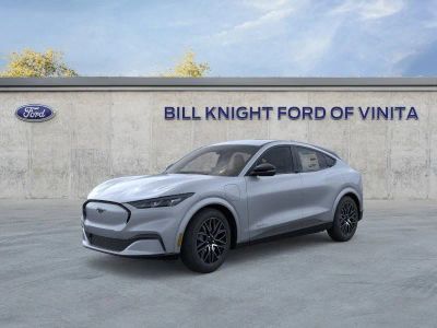 2026 Ford Mustang Mach-E Premium in Glacier Gray Metallic Tricoat — front three-quarter view
