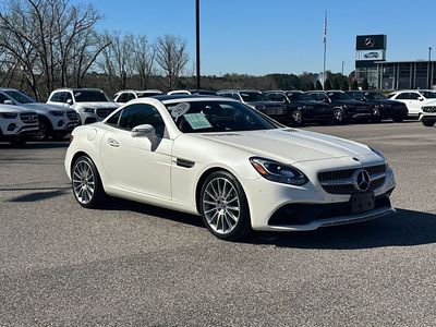 2020 Mercedes-Benz SLC 300 in designo Diamond White Metallic — front three-quarter view