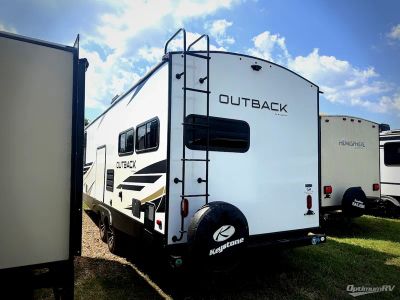 2021 Keystone Outback — rear three-quarter view
