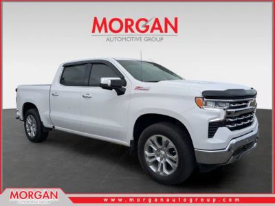 2025 Chevrolet Silverado 1500 LTZ in White — front three-quarter view