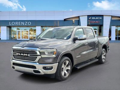 2022 RAM 1500 Laramie in Billet Silver Metallic Clearcoat — front three-quarter view